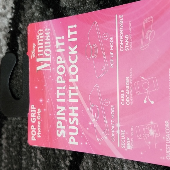 DISNEY SPINPOP PHONE GRIP MINNIE MOUSE TRIANGLES KICKSTAND - Picture 5 of 10